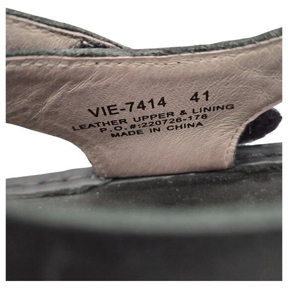 Alegria by PG Lite Sandals Womens 10.5 Wide Vienna Ankle Strap Black Leather - Picture 10 of 15